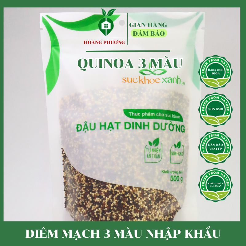 Hạt Diêm Mạch 3 Màu Nhập Khẩu Mỹ  500G Quinoa Mix Organic *FREESHIP* Hạt Diêm Mạch Mix Hữu Cơ Cho Bé Ăn Dặm
