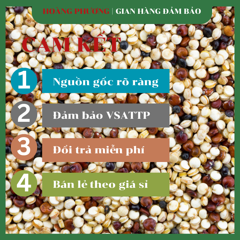 Hạt Diêm Mạch Quinoa 3 Màu Mỹ 500G - Hạt Quinoa Hạt Hữu Cơ Organic