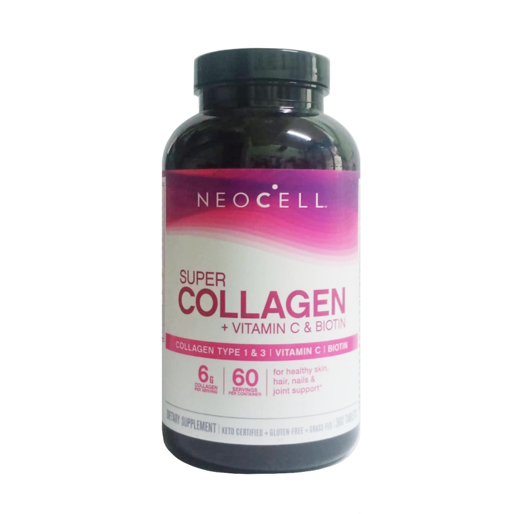 Viên Uống Super Collagen Neocell +C 6000 Mg type 1 - 3 Neocell 360V