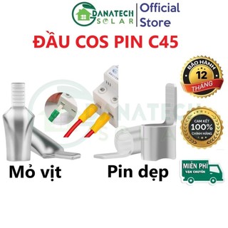 Đầu cos dây điện | Đầu cos mỏ vịt trần | Cos pin dẹp đặc trần C45 bấm nối dây điện