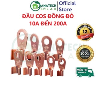 Đầu cos dây điện đồng đỏ nguyên chất 10A đến 200A | bấm dây điện nối bình ắc quy năng lượng mặt trời