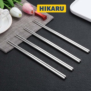 Đũa inox 304 chống trượt hikaru đũa ăn cơm cao cấp dài 25cm zwilling dt240309601