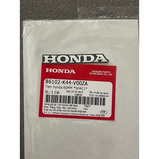 Tem chữ honda dè bảng số xe vision mới 86102k44v00za