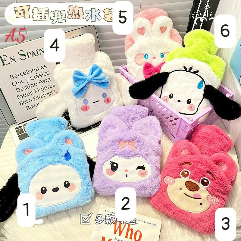 Túi chườm nóng đau bụng kinh 500ml phiên bản thỏ hồng, món quà ý nghĩa tặng bạn gái