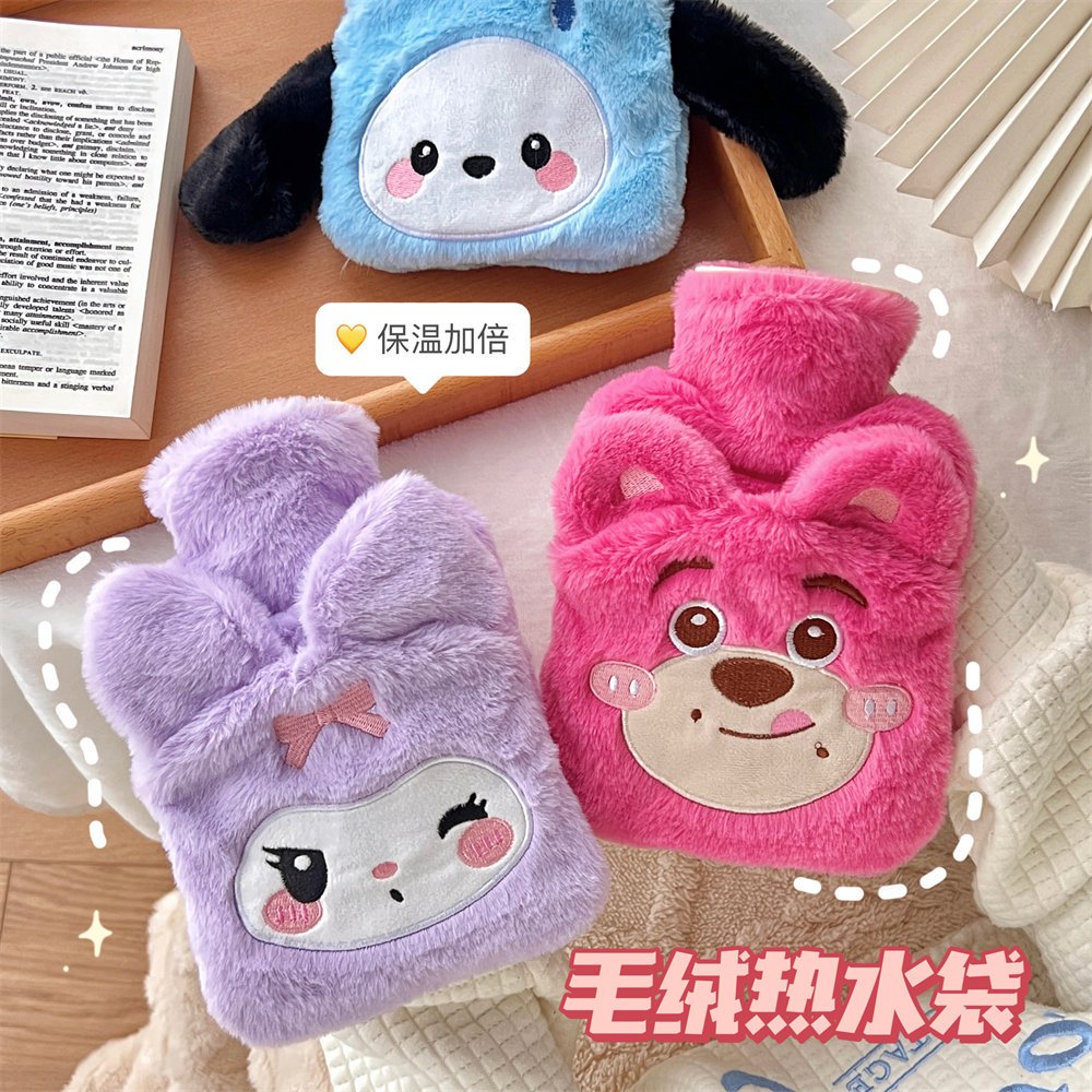 Túi chườm nóng đau bụng kinh 500ml phiên bản thỏ hồng, món quà ý nghĩa tặng bạn gái