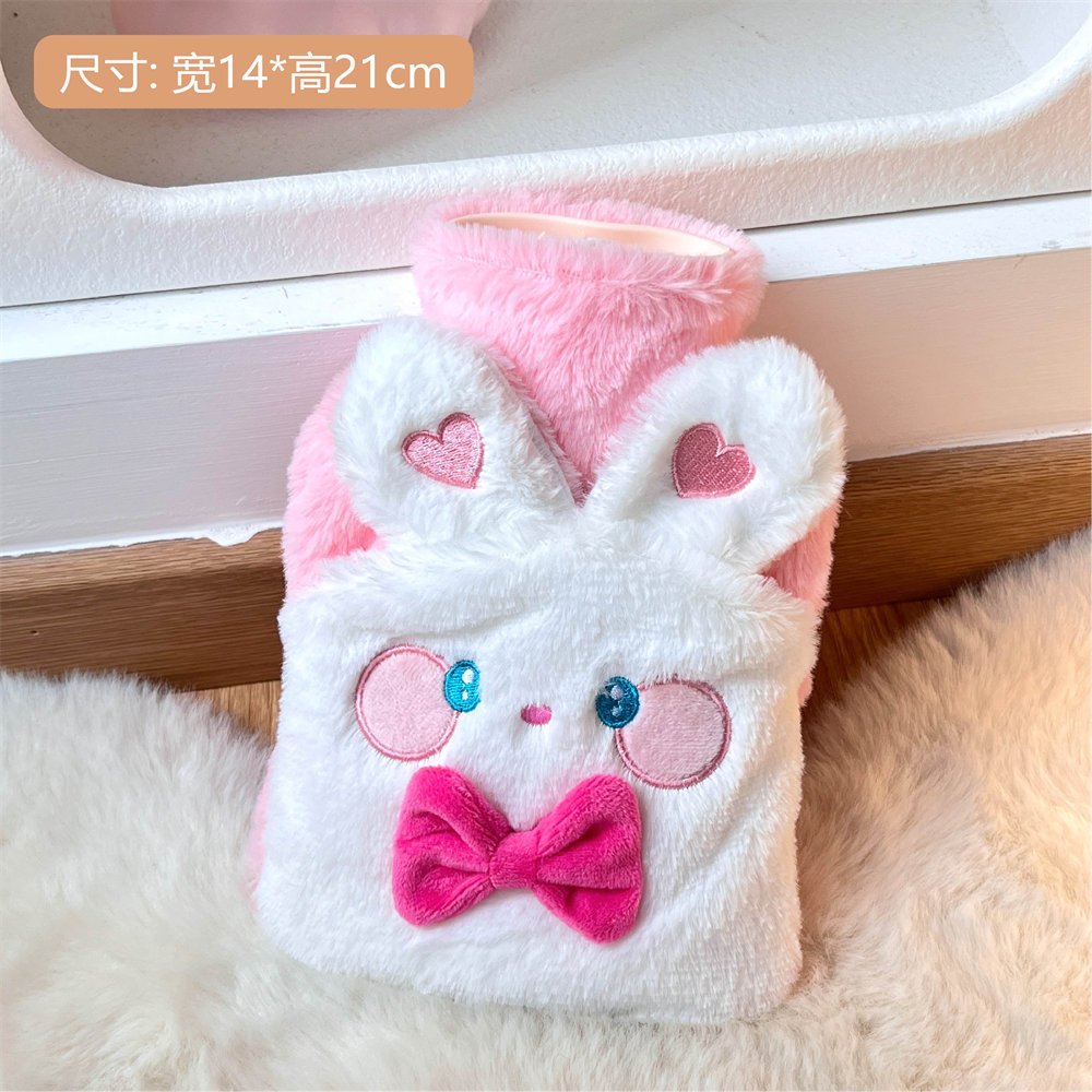 Túi chườm nóng đau bụng kinh 500ml phiên bản thỏ hồng, món quà ý nghĩa tặng bạn gái