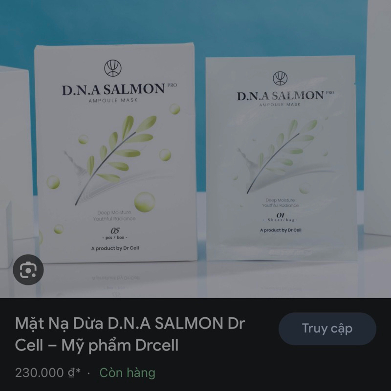 Mặt nạ thạch chiết xuất dừa tươi lên men & cá hồi DNA dưỡng sáng trẻ hoá da DNA Salmon Ampoule Mask