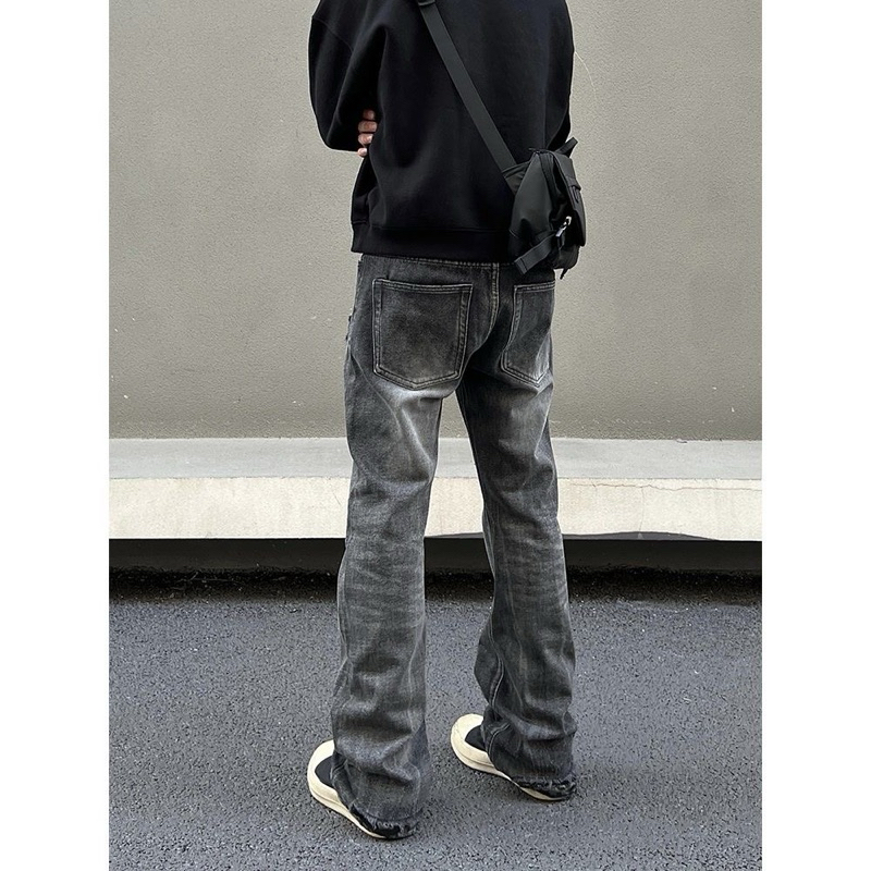 Flared Jeans - Quần jeans ống loe streetwear đen unisex