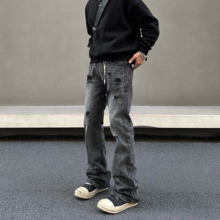 Flared Jeans - Quần jeans ống loe streetwear đen unisex