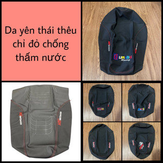 Vỏ bọc da yên thái thêu chỉ đỏ, xe máy wave, dream, sirius, exciter 150, ex 135 2010, satria, raider, sonic, winner