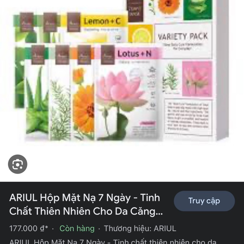 Mặt nạ tinh chất thiên nhiên nuôi dưỡng da căng bóng Ariul 7 Days Mask