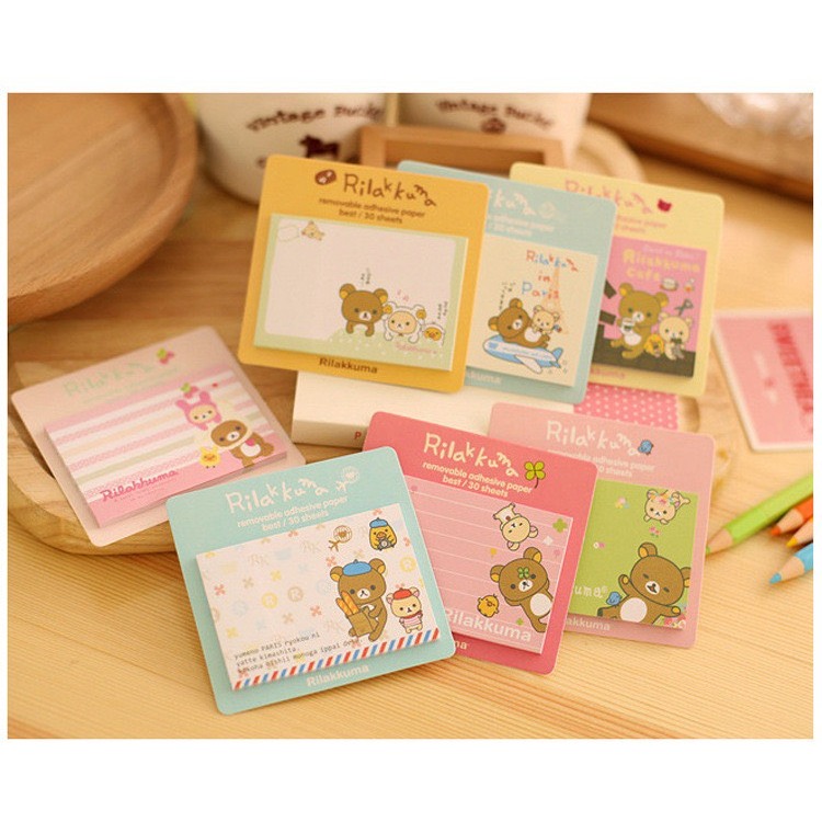 Giấy note ghi chú 30 tờ tự dính hình dễ thương văn phòng phẩm N0210