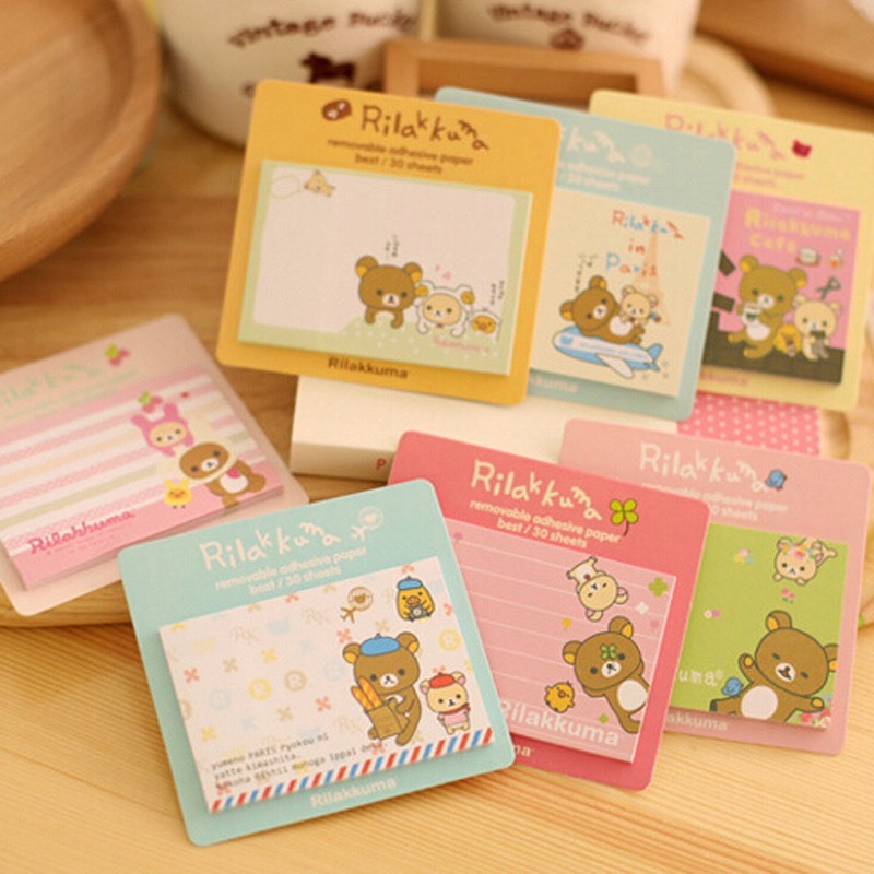 Giấy note ghi chú 30 tờ tự dính hình dễ thương văn phòng phẩm N0210