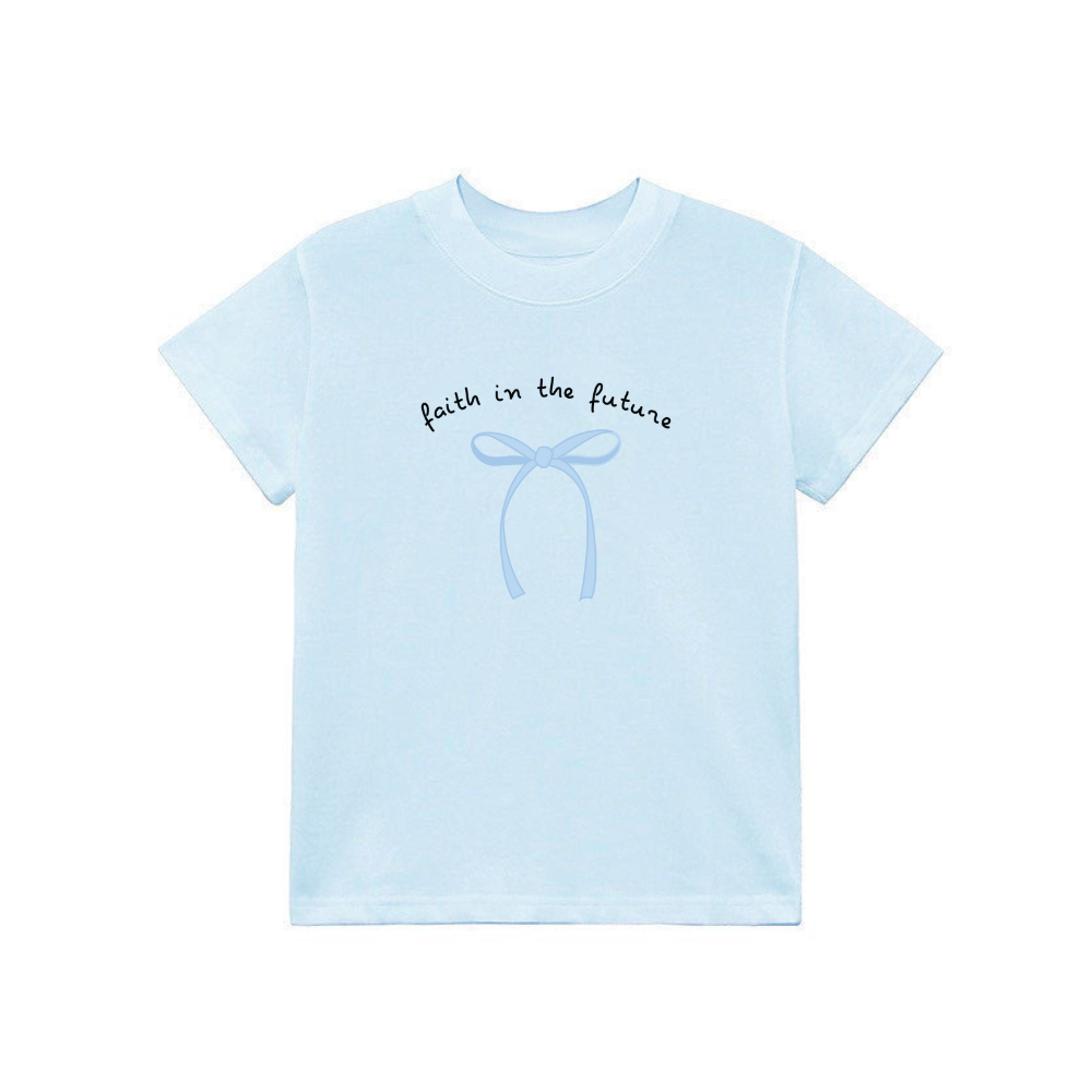 Áo Thun Form Fit Mẫu Nơ Faith In The Future. Áo Baby Tee Chất Cotton Co Giãn | BigBuy360 - bigbuy360.vn