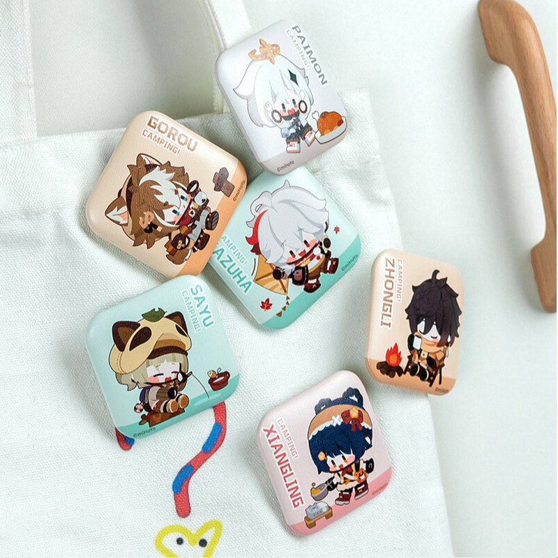 Huy Hiệu Trưng Bày Hình Vuông Camping Genshin Impact