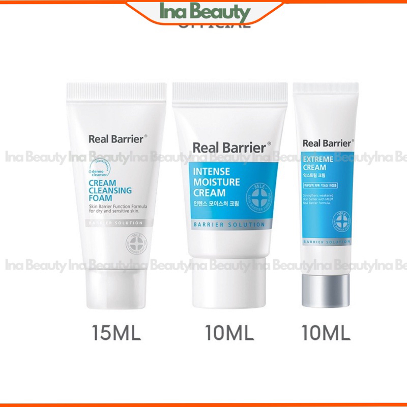 (Mini) Bộ sản phẩm Real Barrier Intense Moisture Cream Extreme Cream Cleansing Foam du lịch
