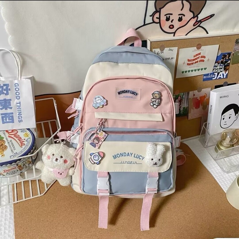 Balo Cute Phong Cách Đi Học Dành Cho Học Sinh,Sinh Viên🥰🥰🥰Balo Bealux Siu Cuteeeee_41_