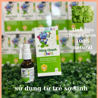 Dùng Cho trẻ từ sơ sinh Xịt Họng Tinh Dầu Húng Chanh lọ 30ml Che ri Thành