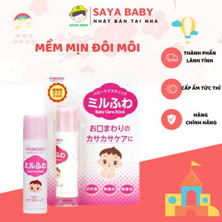 Tuýp son kem dưỡng ẩm môi WAKODO cho bé gái, bé trai, thỏi son dưỡng cho trẻ em nội địa Nhật chính hãng