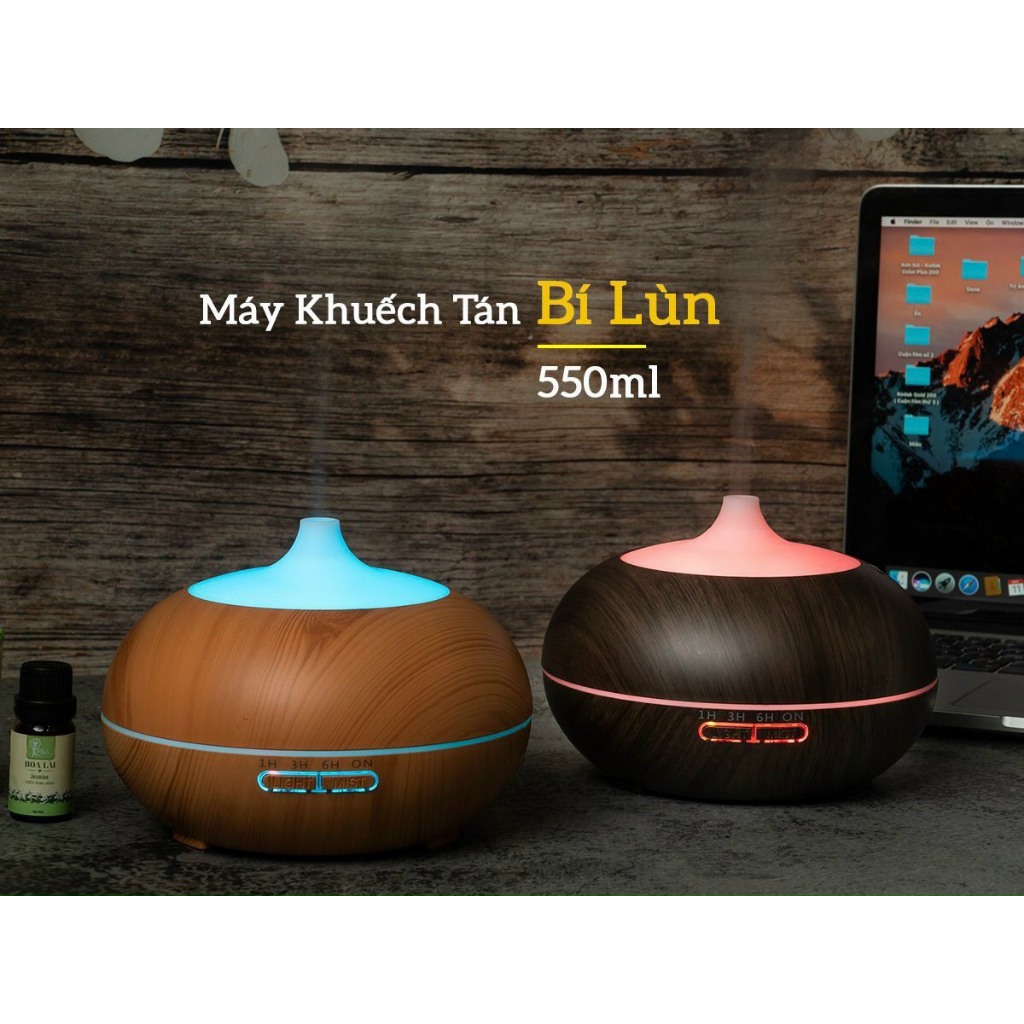 Máy xông tinh dầu, máy phun sương tạo ẩm KawaiMono dung tích 550ml tỏa hương thơm và giúp đuổi muỗi và côn trùng