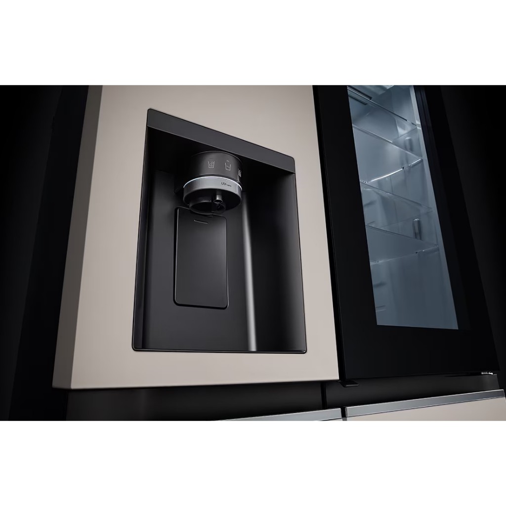 Tủ lạnh LG Side by side Instaview Door-in-door và ngăn lấy nước ngoài UV nano 635L màu be GR-X257BG