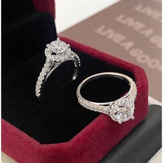 Nhẫn halo tim đá cz has – hn127