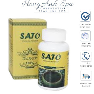 Tảo Xoắn Dưỡng Da Làm Trắng Dạng Bột sato Nhật Bản đắp mặt