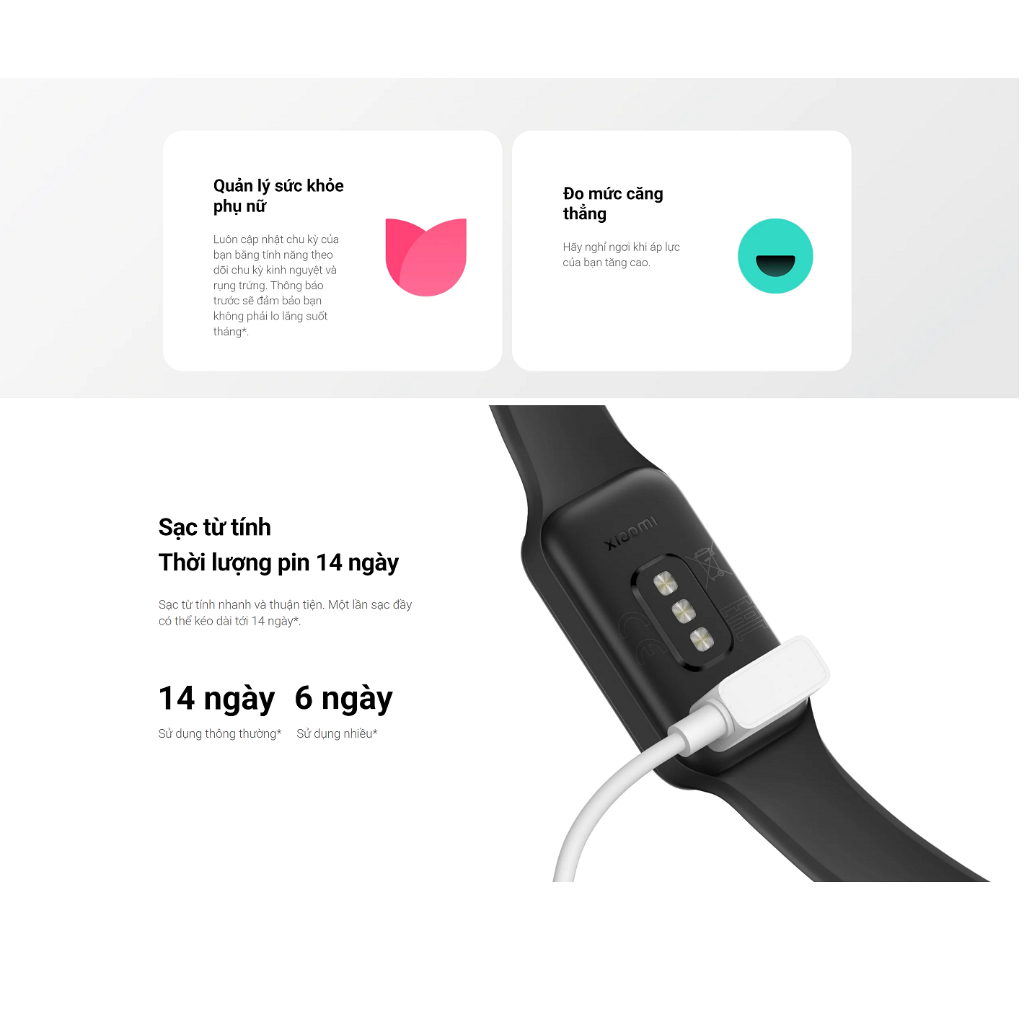 Vòng đeo tay thông minh Xiaomi Smart Band 8 ACTIVE Bản Quốc Tế Tiếng Việt - Bảo hành 12 tháng chính hãng