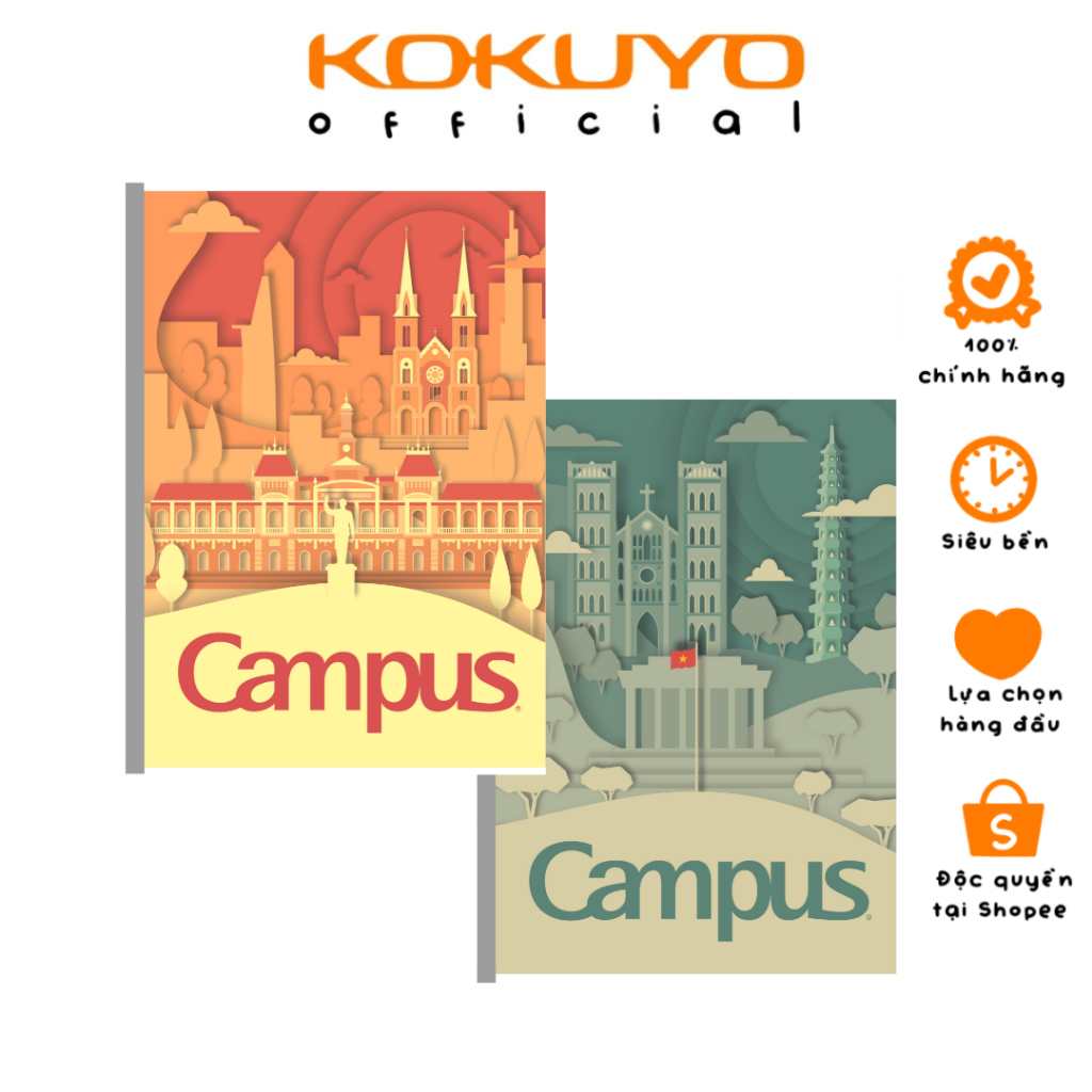 Vở Kẻ Ngang Papercut 200 Trang Khổ B5 Campus Chính Hãng Kokuyo