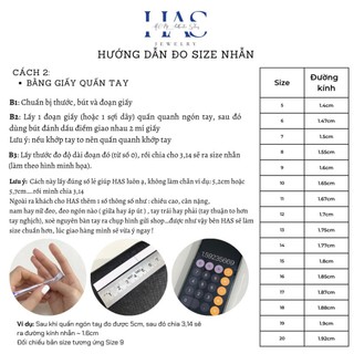 Nhẫn vuông đá cz HAS – HN125