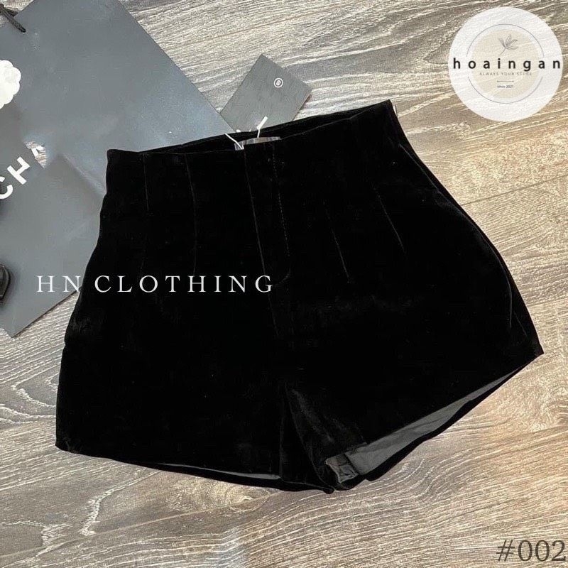 Quần sooc nhung trơn