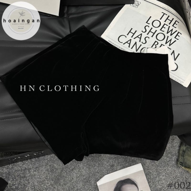 Quần sooc nhung trơn