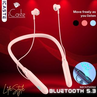 Tai nghe đeo cổ không dây Bluetooth 5.3 chạy bộ có mic gắn thẻ nhớ pin lâu tai nghe iphone SS android nhét tai icaste
