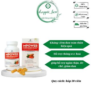 Viên uống hỗ trợ kháng viêm, giúp chống oxy hóa hiệu quả cao – Mpower Curcumin Plus