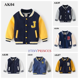 Áo khoác bomber chất nỉ bông phong cách hàn quốc cho bé trai AK03