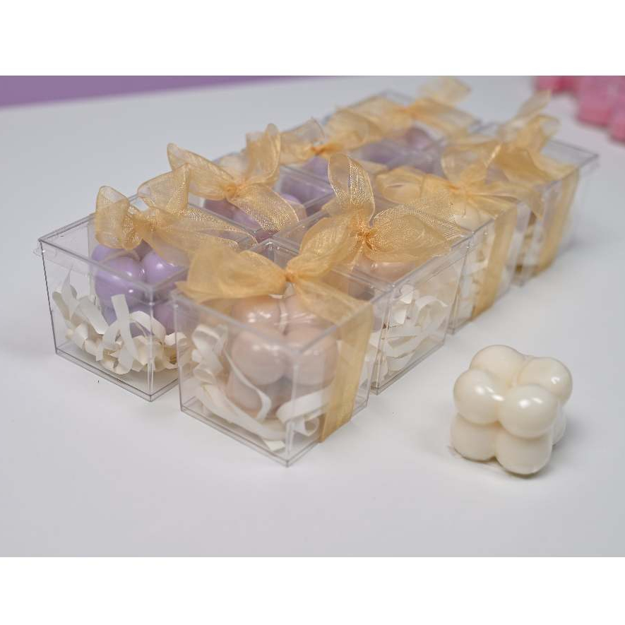 Nến Thơm Rubic Mini Kèm Hộp Làm Quà Tặng - Nến Thơm Rubik Decor Thư Giãn Nhiều Màu Từ Sáp Đậu Nành PN30