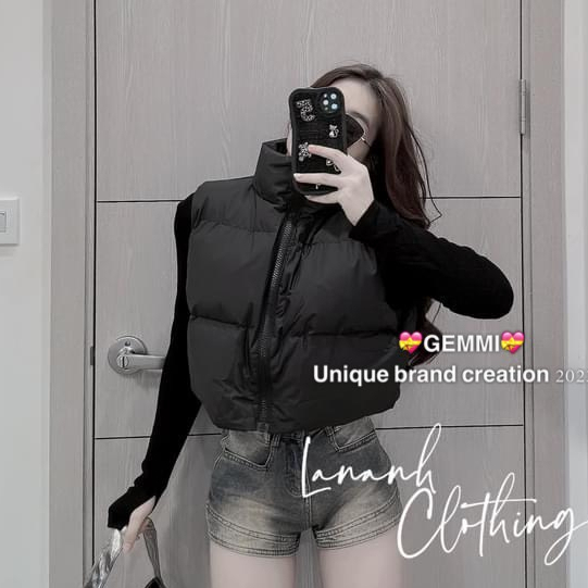 Áo phao gile nữ croptop DÀY DẶN hàng Quảng Châu màu mới cực HOT, Áo khoác phao nữ croptop, PHAO NỮ CROPTOP GILE cổ đứng