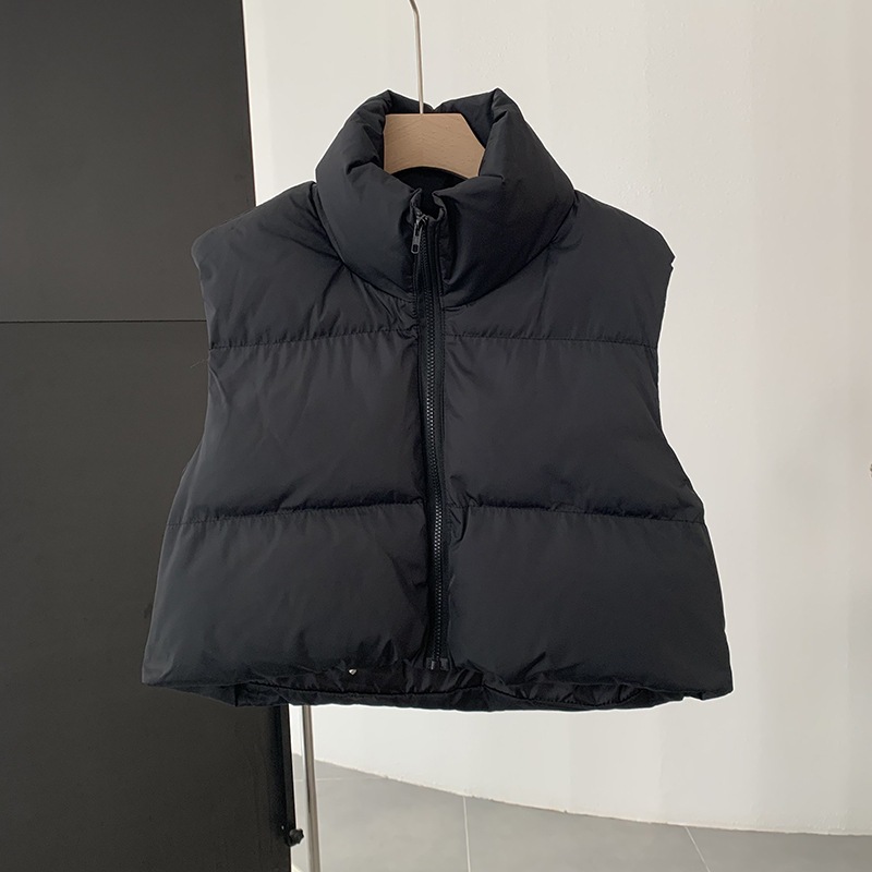 Áo phao gile nữ croptop DÀY DẶN hàng Quảng Châu màu mới cực HOT, Áo khoác phao nữ croptop, PHAO NỮ CROPTOP GILE cổ đứng