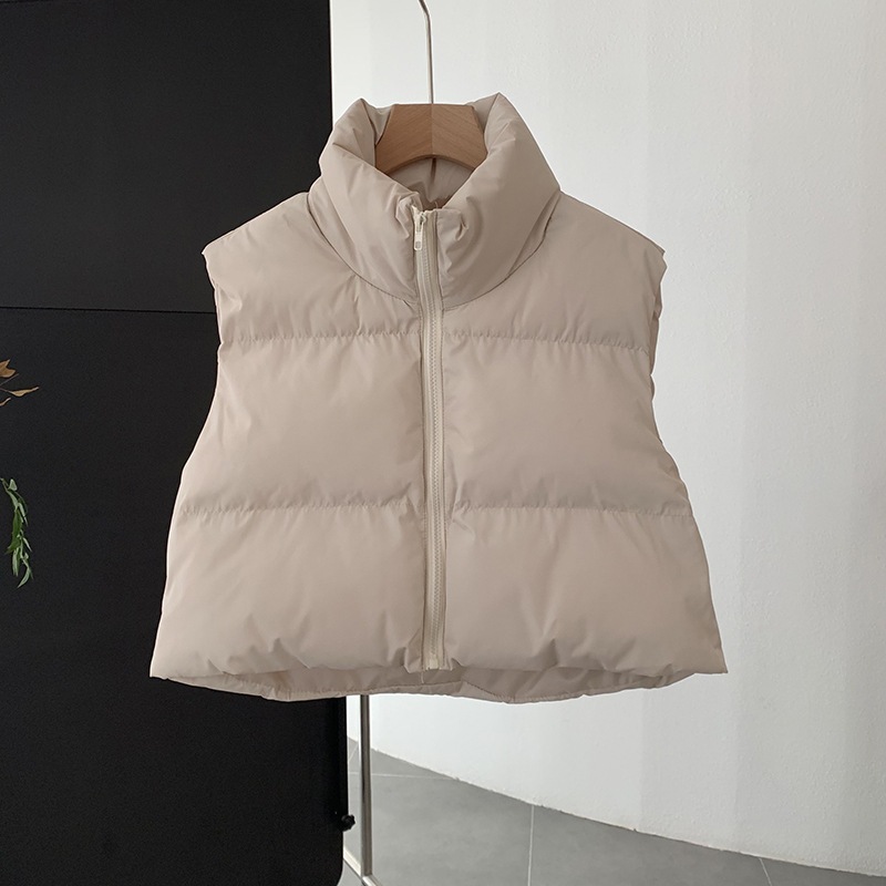 Áo phao gile nữ croptop DÀY DẶN hàng Quảng Châu màu mới cực HOT, Áo khoác phao nữ croptop, PHAO NỮ CROPTOP GILE cổ đứng