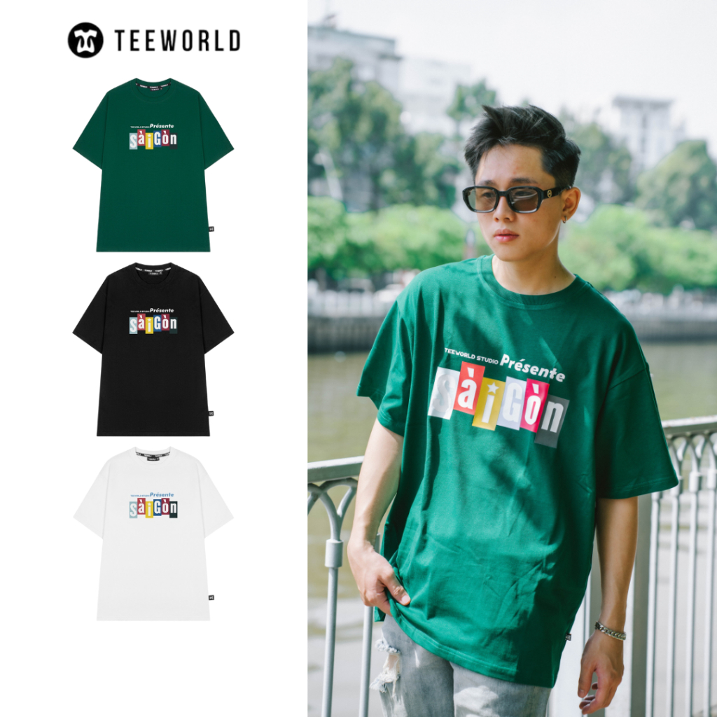 Áo Local Brand Teeworld Saigon Présente T-shirt Unisex Nam Nữ Form Rộng