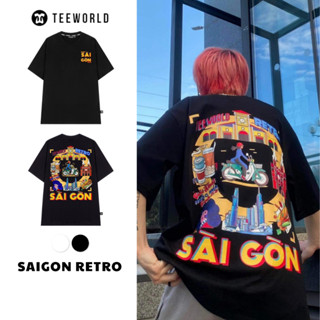  Áo thun Local Brand Teeworld Saigon Retro Nam Nữ Trắng Đen Form Rộng Unisex 