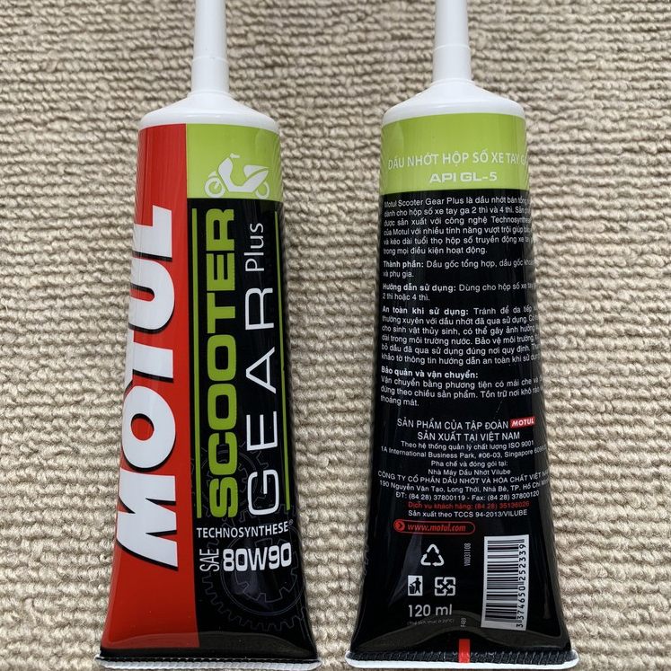 Nhớt hộp số Motul Scooter Gear Plus 80W90 120ml, nhớt láp dành cho xe ga