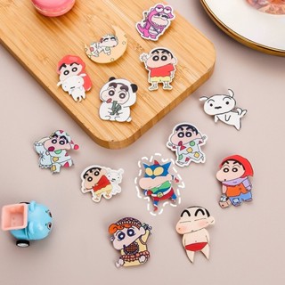 SET10 Huy Hiệu Cài Áo Shin, Ghim Cài Balo Quần Áo Huy Hiệu Pin Cài Cặp Nhân Vật Anime Cute