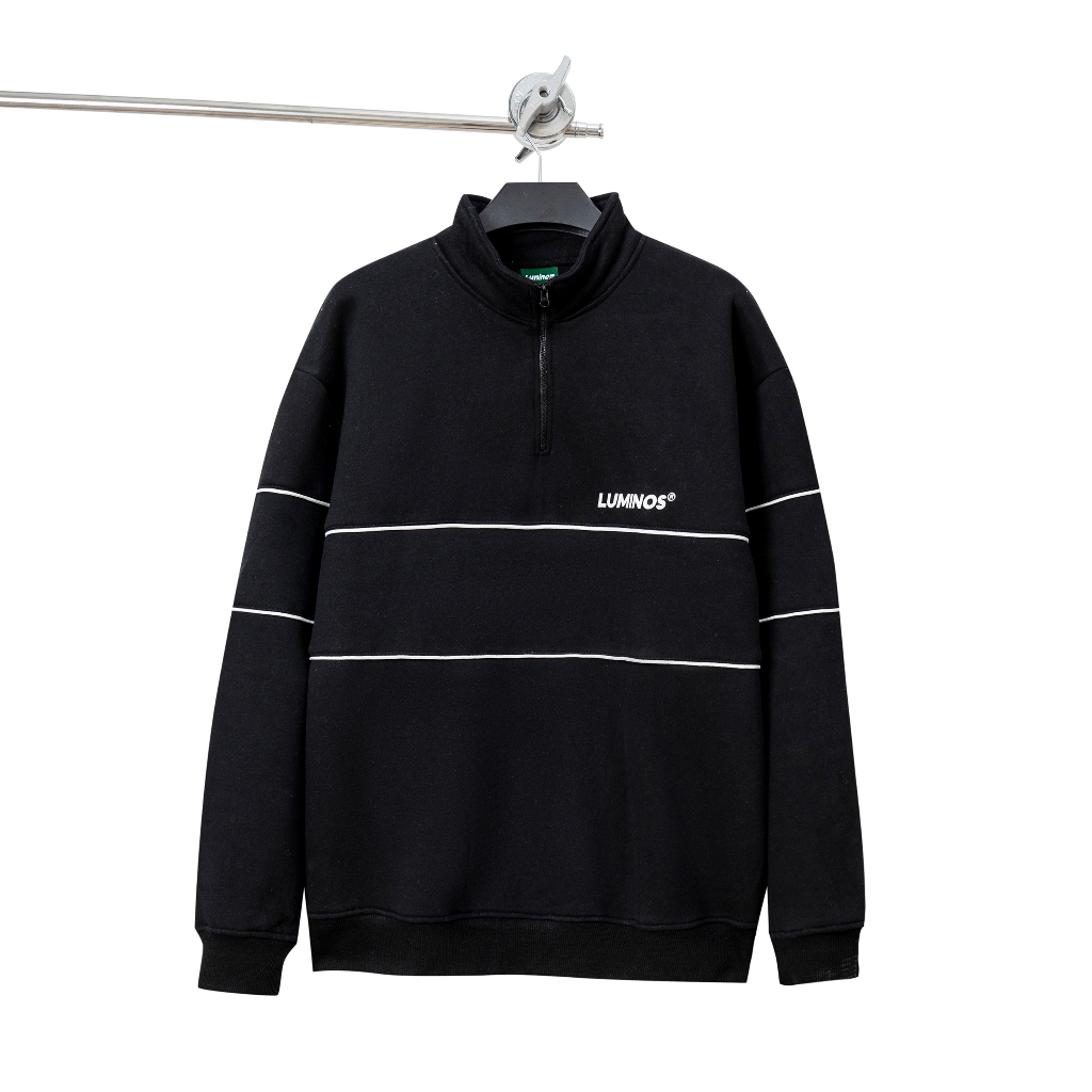 Áo Sweatshirt Lining Half Zip Luminos - Áo Nỉ Bông Oversize Cổ Khóa Unisex - Brand Luminos
