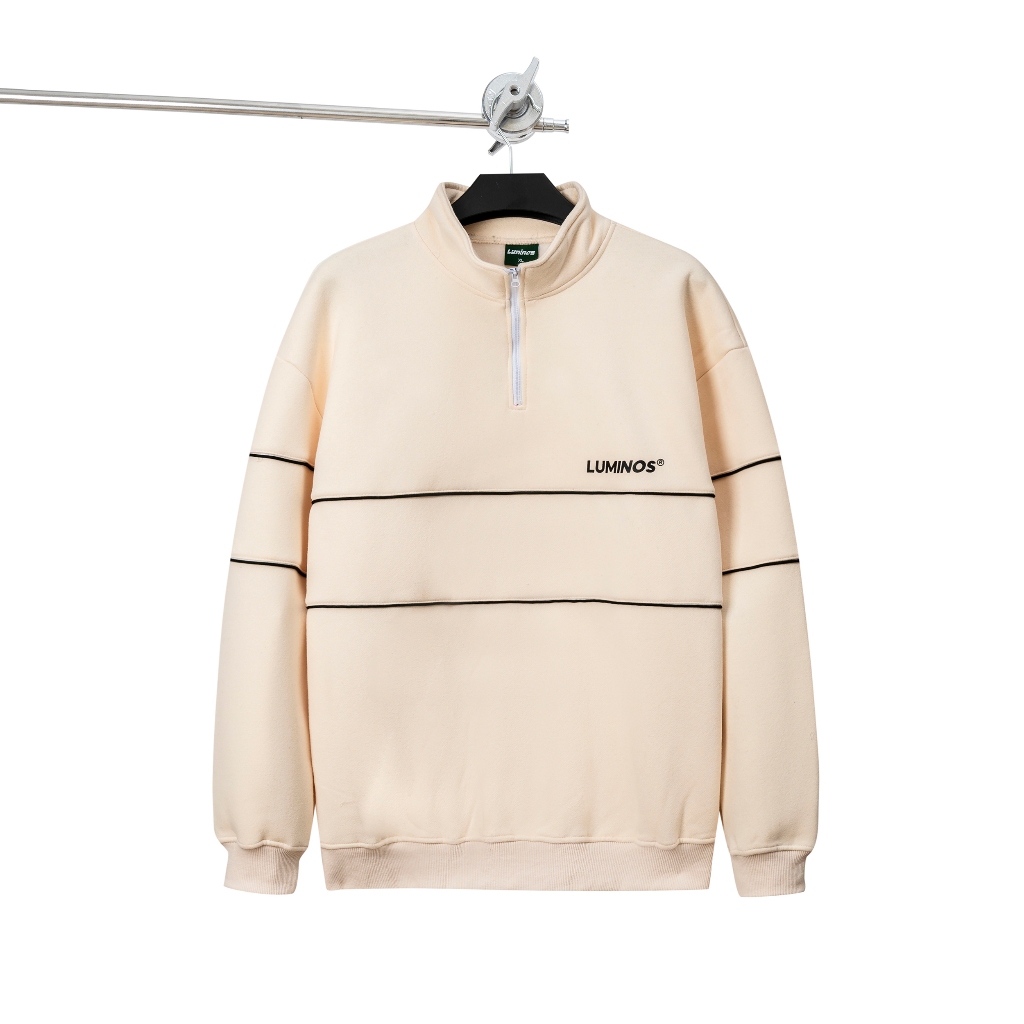 Áo Sweatshirt Lining Half Zip Luminos - Áo Nỉ Bông Oversize Cổ Khóa Unisex - Brand Luminos