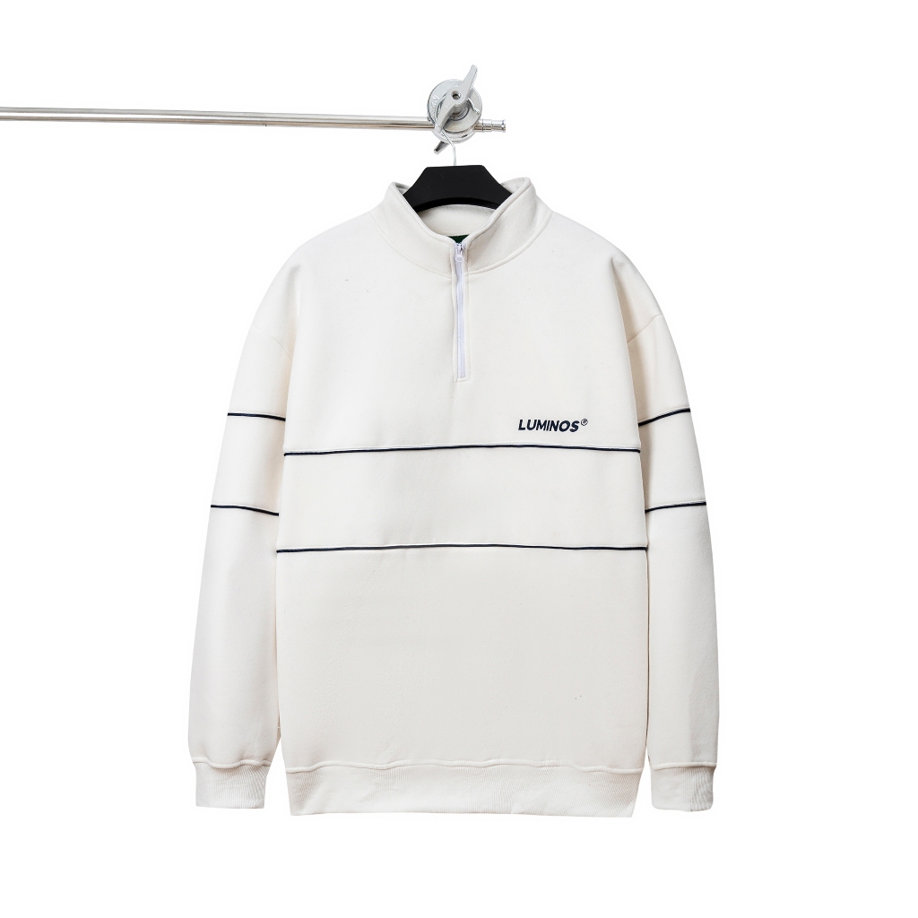 Áo Sweatshirt Lining Half Zip Luminos - Áo Nỉ Bông Oversize Cổ Khóa Unisex - Brand Luminos