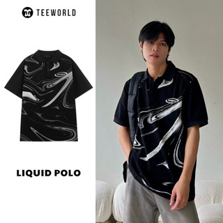 Áo Polo Local Brand Teeworld Liquid Unisex Nam Nữ Form Rộng