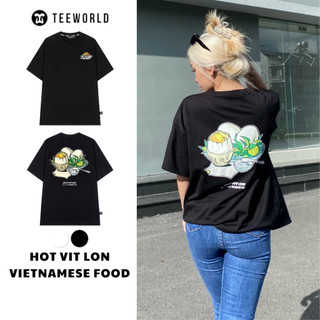 Áo Thun Local Brand Teeworld TW x Vietnamese Food - Hột Vịt Lộn Nam Nữ Trắng Đen Form Rộng Unisex