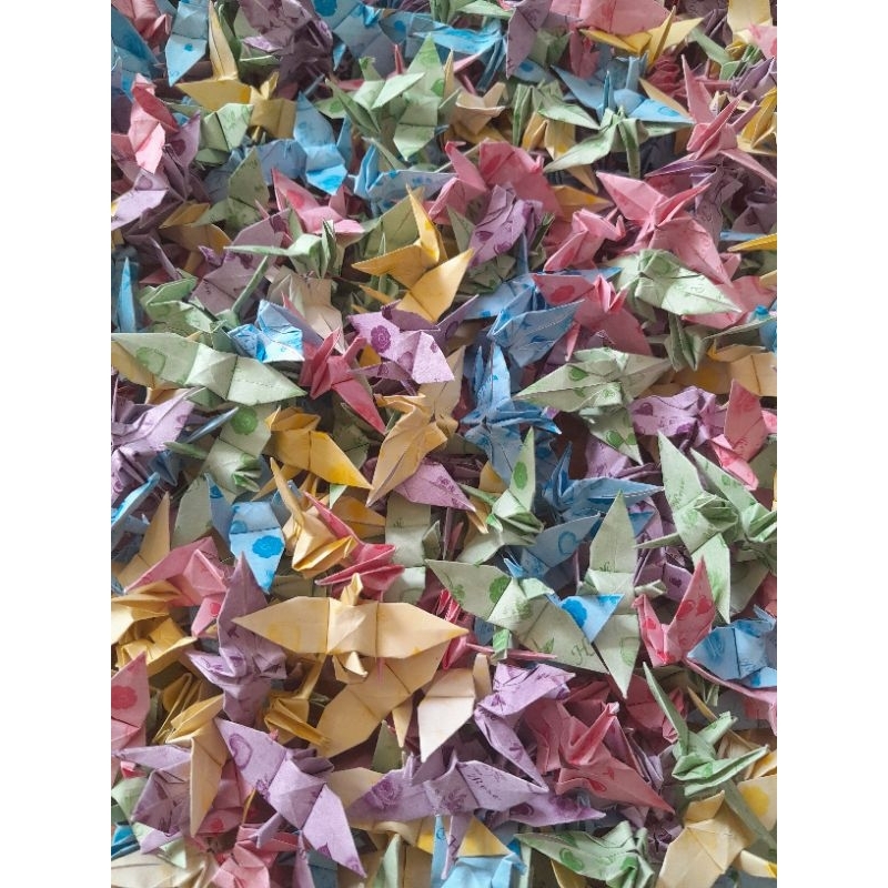 🔥🔥gói 100 con hạc giấy gấp sẵn nhiều hình nhiều màu