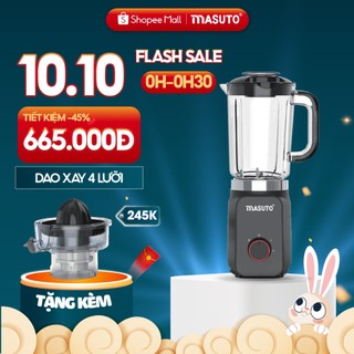 Máy Xay Sinh Tố Đa Năng Masuto 2 Cối Say Vắt Cam Đồng Thời Siêu Nhanh Nhuyễn Chỉ 10s